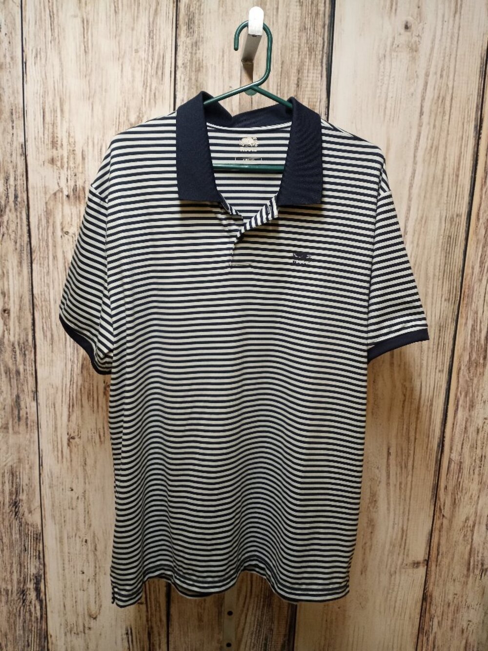 NWOT Men's ROOTS Polo Collar Striped T Shirt Size XL